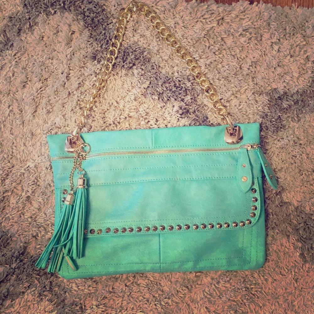 Sea foam green pocketbook